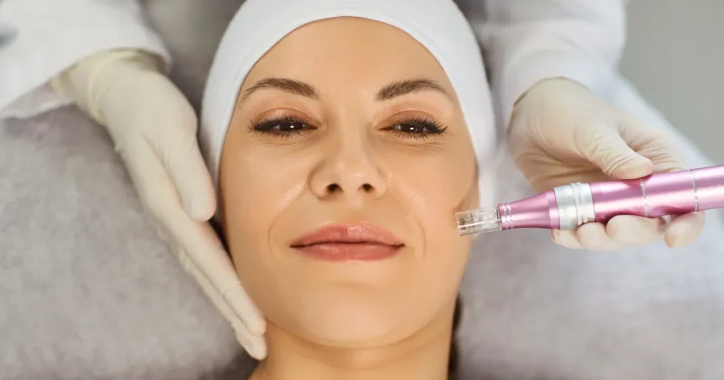 Woman Receiving Medical Microneedling MMP Treatment in Boca Raton, FL
